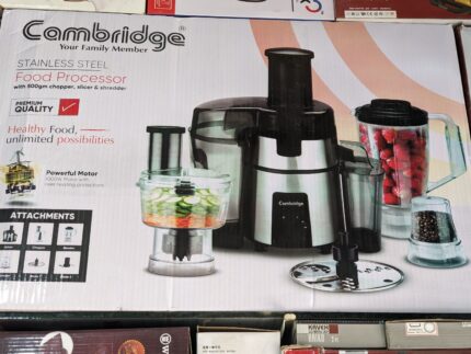 Combridge Stainless Steel Food Processor – 1000W Power with 500gm Chopper, Slicer & Shredder